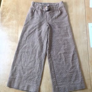 Zara Girls brown tweed cropped pants